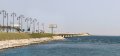 Blick auf King Fahd Causeway (AutobrÃ¼cke, die Bahrain und Saudi Ararbien verbindet)